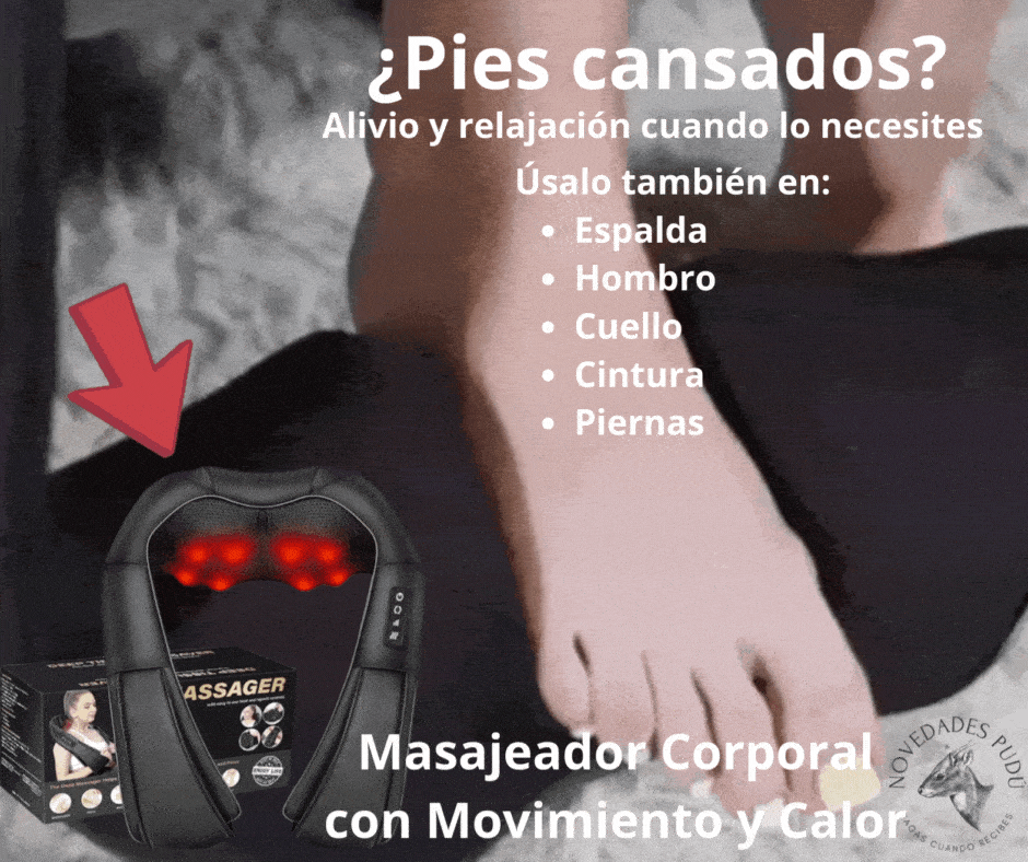 MASAJEADOR CORPORAL CON MOVIMIENTO Y CALOR