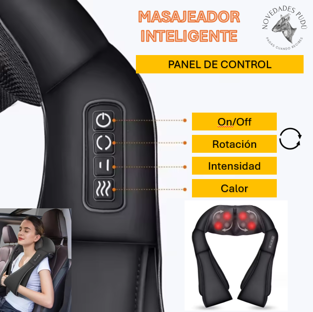 MASAJEADOR CORPORAL CON MOVIMIENTO Y CALOR